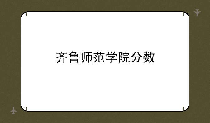 齐鲁师范学院分数