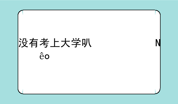 没有考上大学可以读哪些学校