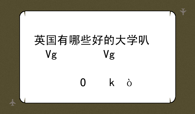 英国有哪些好的大学可以留学教育学专业？
