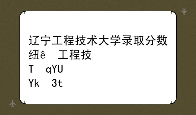 辽宁工程技术大学录取分数线—辽宁工程技术大学录取分数线2025年